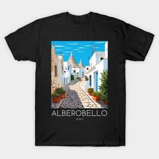 A Pop Art Travel Print of Alberobello - Italy T-Shirt